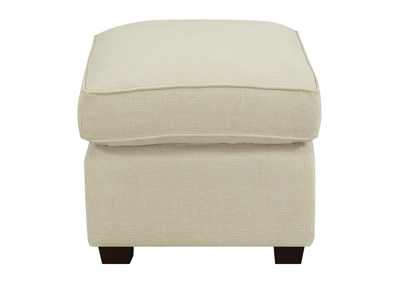 Isabella Cream Stationary Ottoman,Taba Home Furnishings